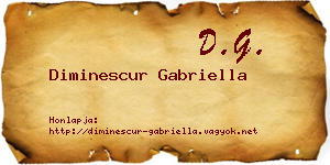 Diminescur Gabriella névjegykártya